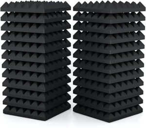 Soundproof Acoustic Foam Panels, 1x1 Feet 2 Inch Extra Thick 40 Density Acoustic Panel | Professional Charcoal | High Density | Premium Quality (1 pcs)